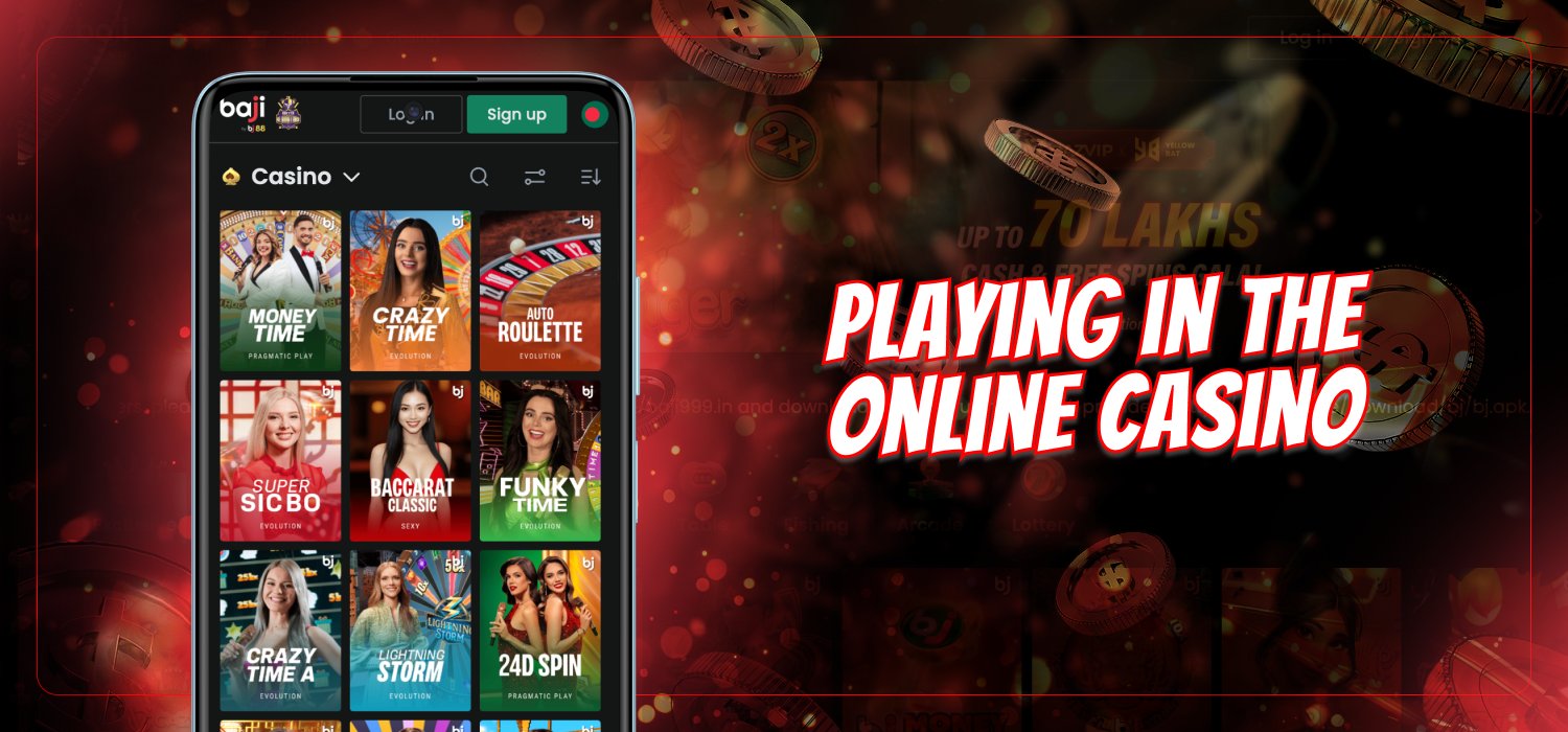 playing casino games via baji live app